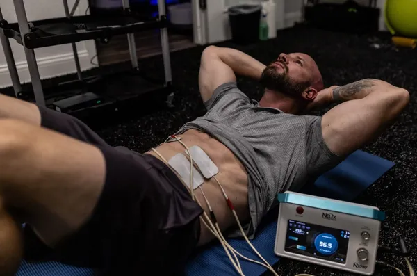 Chris doing core training with NXPro device