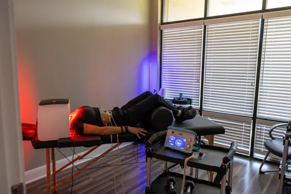 Red light therapy recovery session