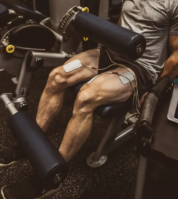 NXPro electrode placement on legs during leg press